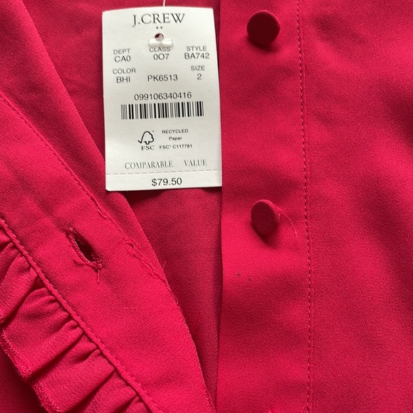 J.Crew factory Raspberry Blouse - Picture 2 of 3